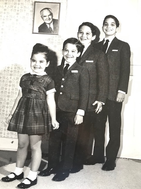 Patty Standing with Bros in a Row